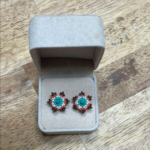 Beaded Floral Earrings